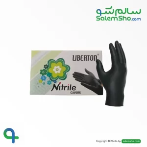 دستکش معاینه نیتریل LIBERTON مشکی | سالم‌شو