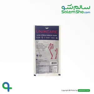 دستکش جراحی لاتکس استریل Unikcare سایز 7.5 (50 جفت)
