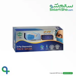 ماسک سه لایه جراحی کشدار توان تن (10 بسته 5 عددی)