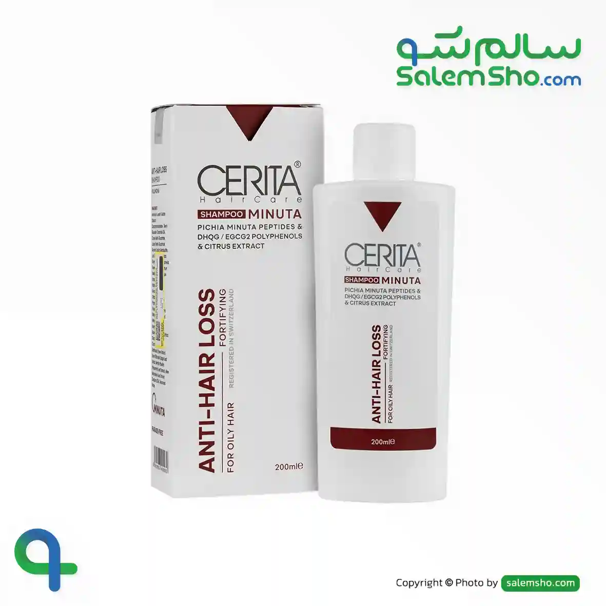 شامپو ضدریزش سریتا مینوتا مناسب موی چرب | سالم‌شو
